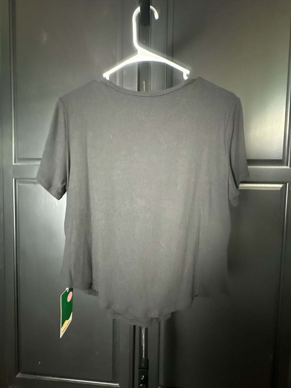 Halara Ribbed Short Sleeve Keyhole Cutout Top#839